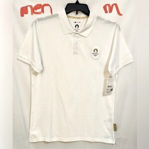 Classic White Polo Shirt Cotton Blend